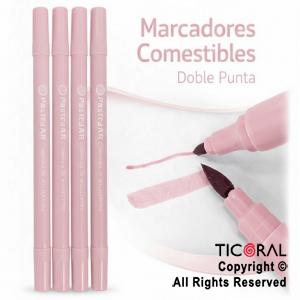 MARCADOR COMESTIBLE ROSA PASTEL X 4